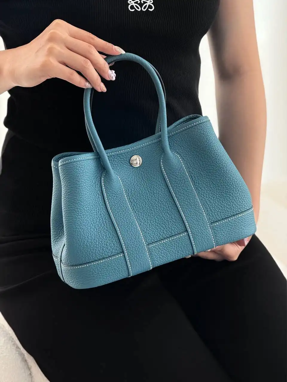 Hermes Mini Garden Party 23 / GP23 Bleu Jeans / Blue Jeans - photo 3
