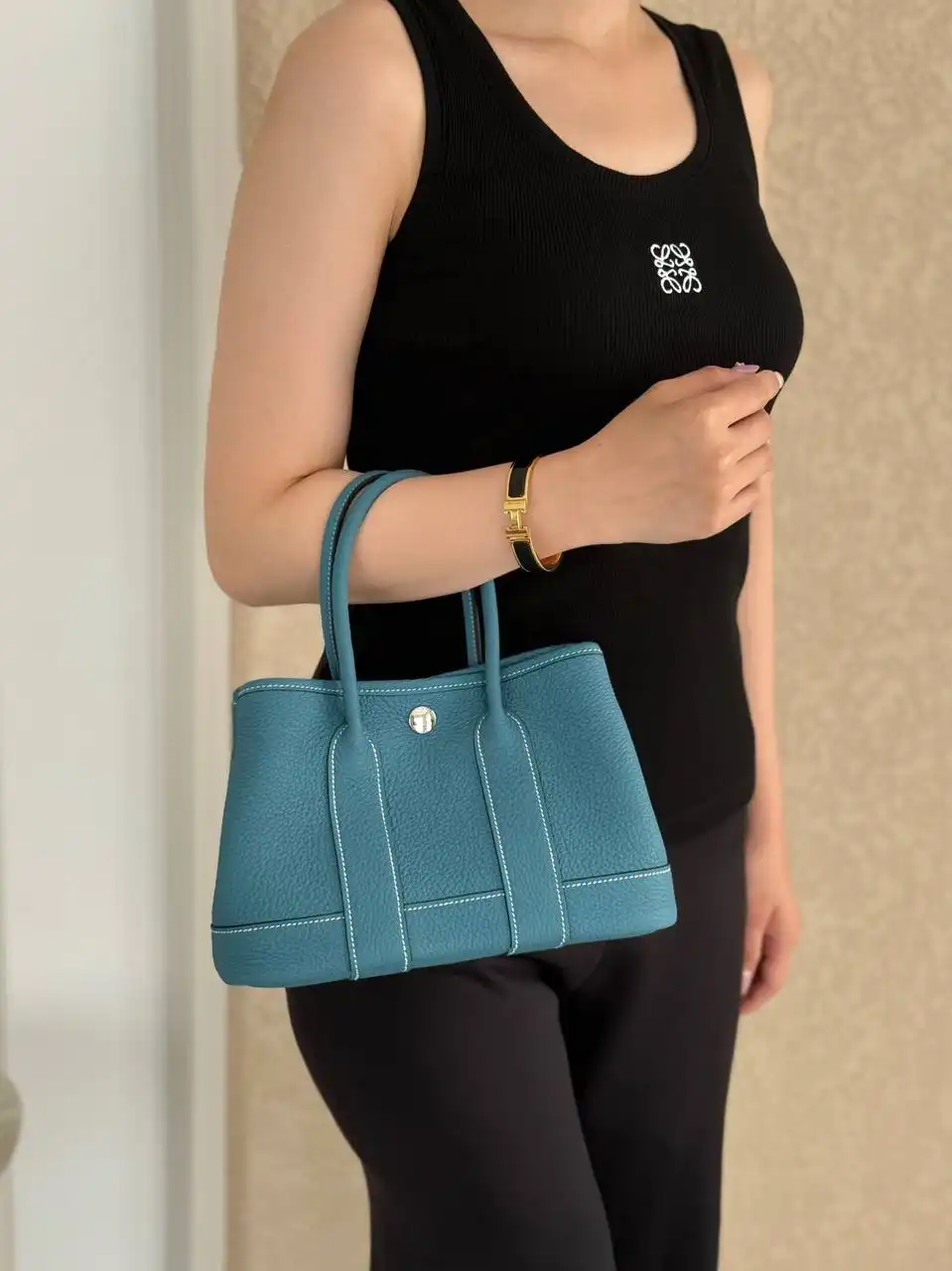 Hermes Mini Garden Party 23 / GP23 Bleu Jeans / Blue Jeans - photo 4