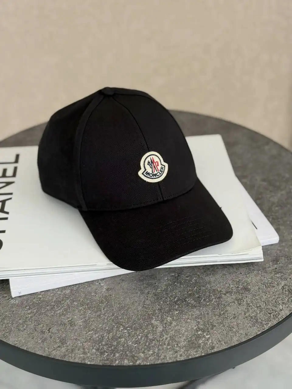 Moncler Cap Logo Black | Snowceline Luxuries