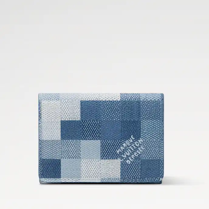 LV Enveloppe Carte De Visite Wallet Damoflage Indigo - photo 4