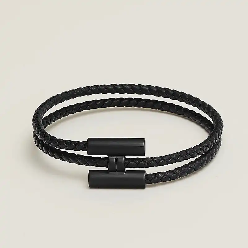 Hermes Hermes Tournis Bracelet Black GHW