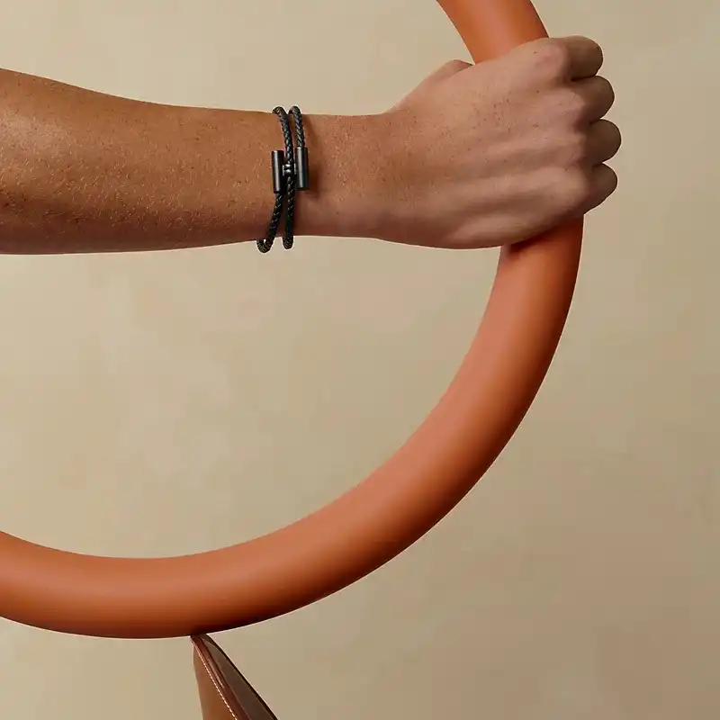 Hermes Tournis Bracelet Black GHW - photo 3