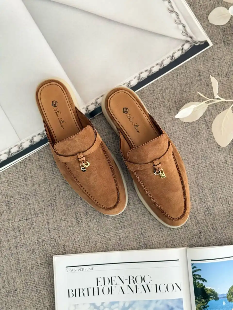 Loro Piana Loro Piana Babouche Walk Mules Colour Vicuna GHW