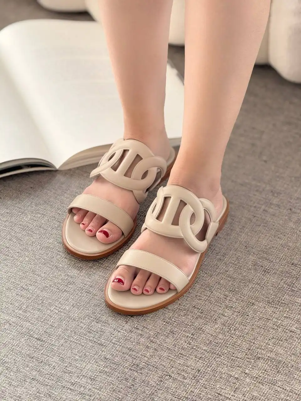 Hermes Hermes Lagune Sandal Beige Nomade