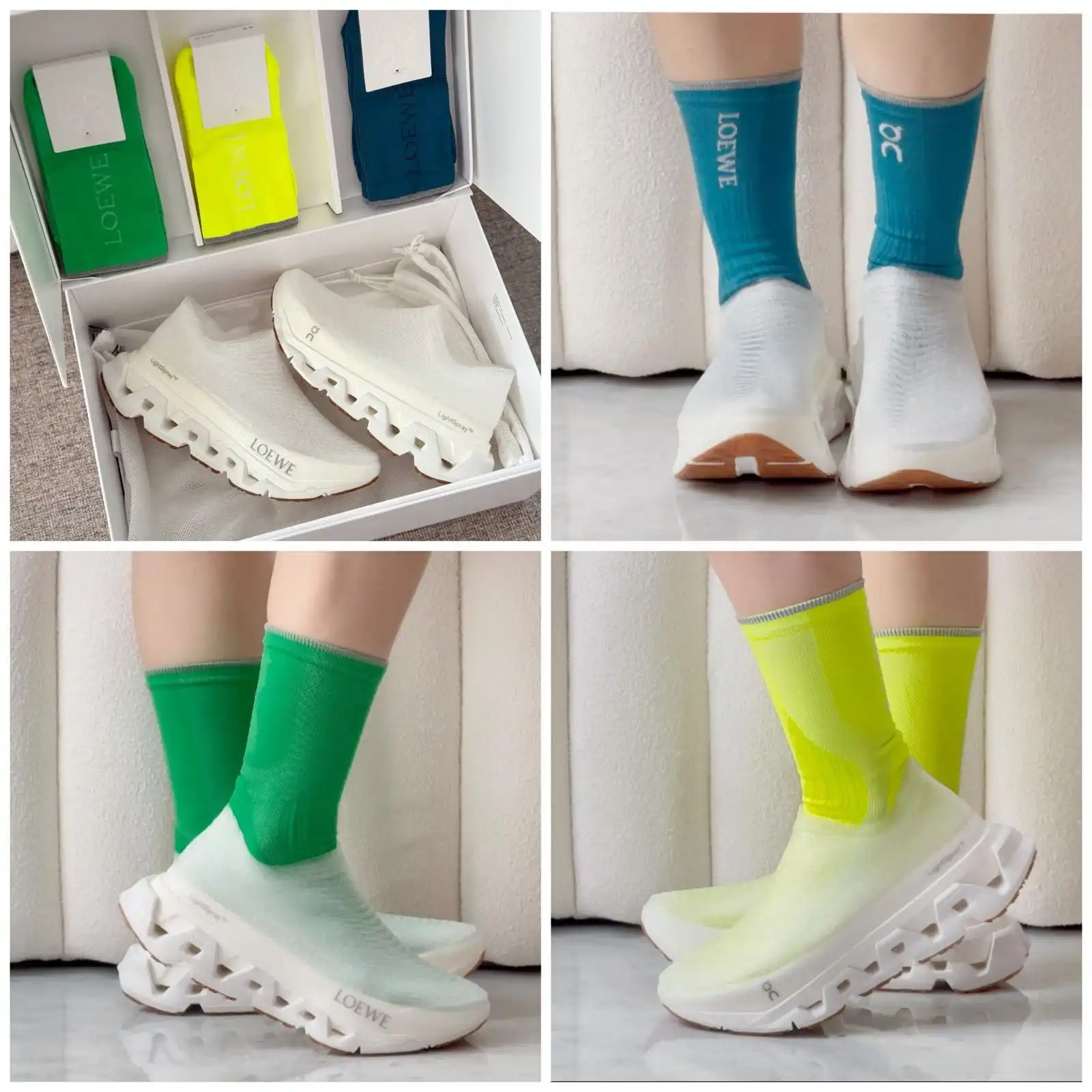 Loewe X On LightSpray Cloudmonster sneaker White / Silver - photo 7