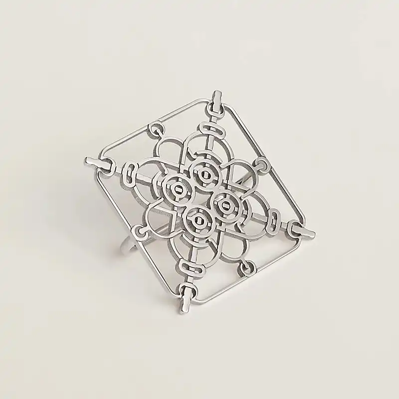Hermes Scarf Ring Eperon dOr Cisele PHW - photo 3