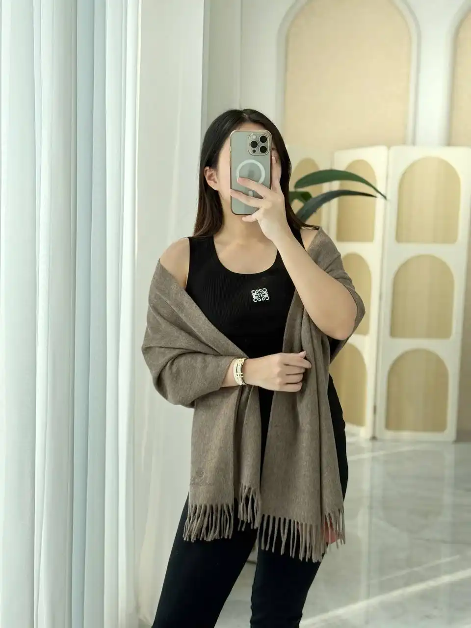 Loro Piana Grande Unita Scarf Rustic Amber - photo 3