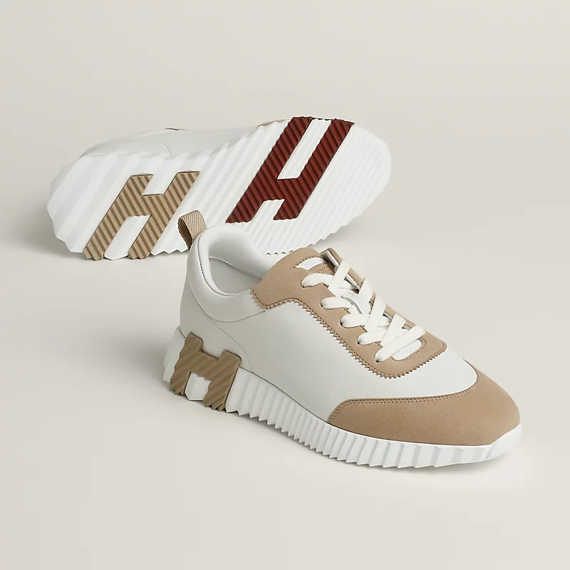 Hermes Bouncing Sneaker Blanc / Beige Camel - photo 4