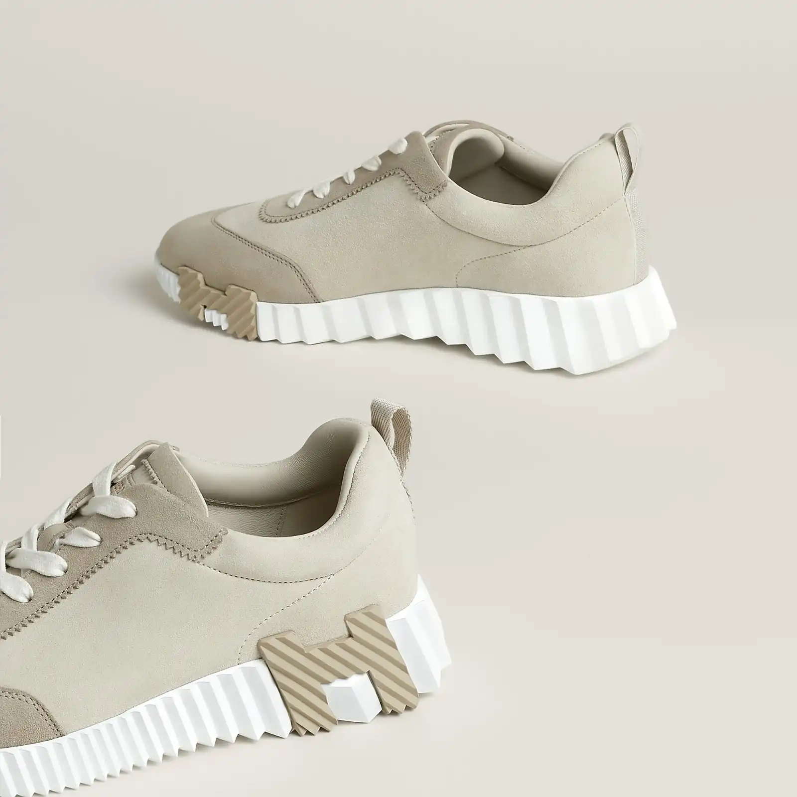 Hermes Bouncing Sneakers Beige Glaise / Beige Esquisse - photo 5