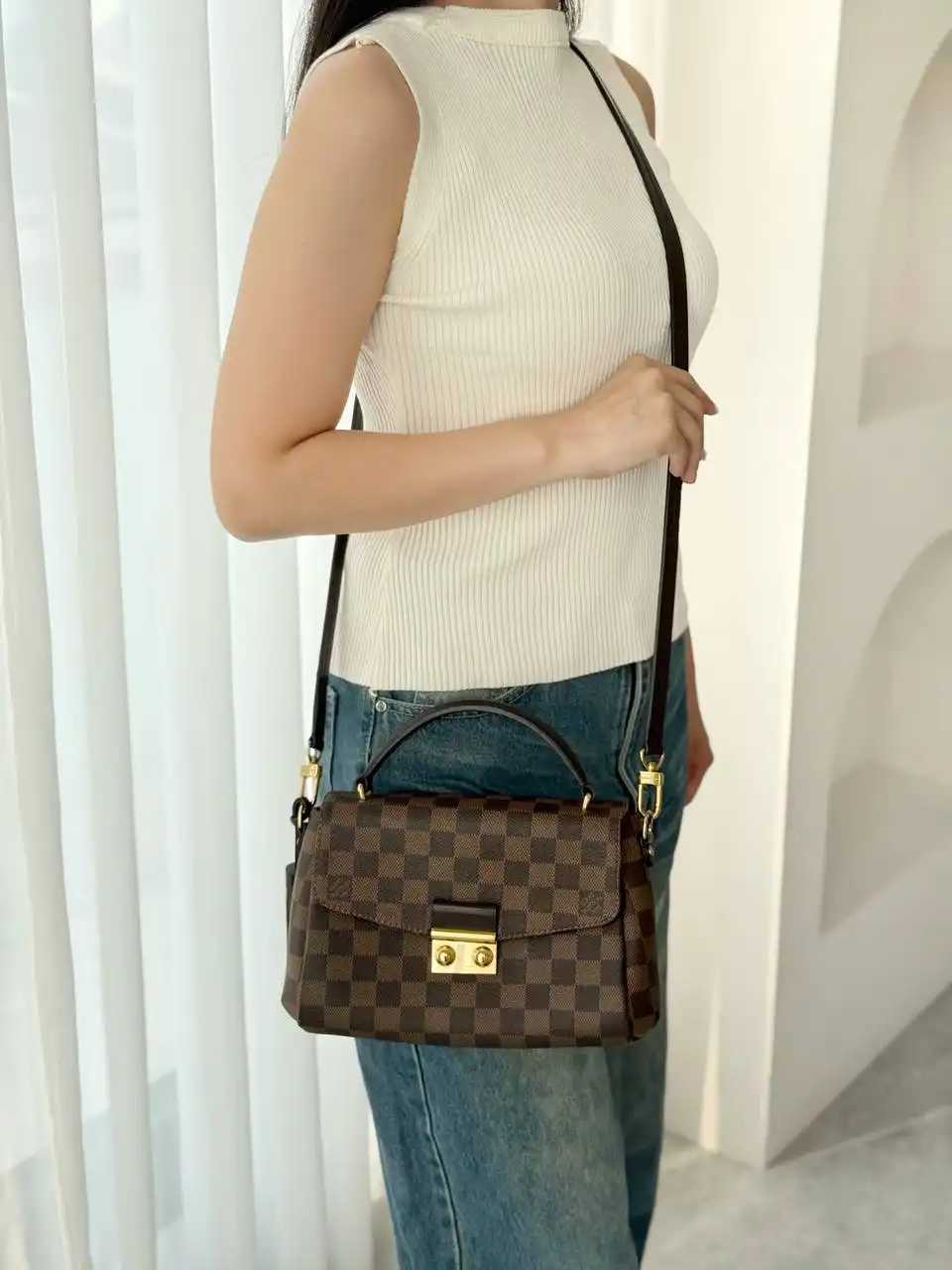 Preloved LV Croisette Damier Ebene - photo 6