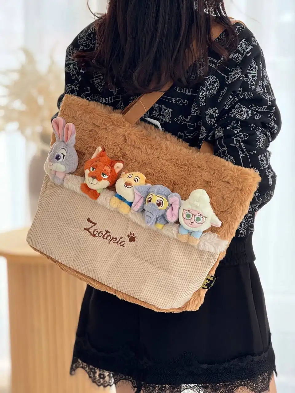 ETC Potdemiel Disney Tote Bag Zootopia Brown