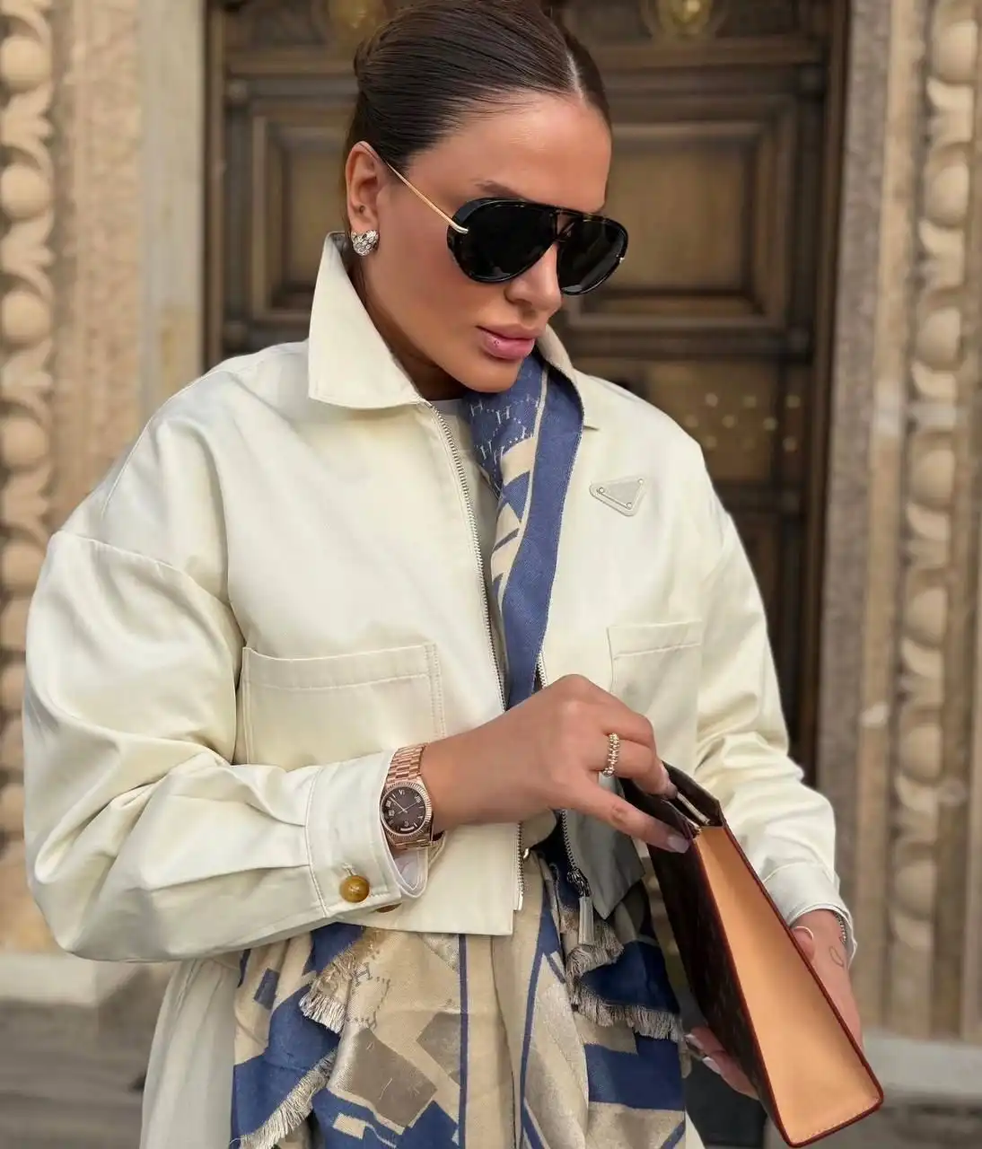 Bottega Veneta Drop Aviator Sunglasses Havana / Grey - photo 8