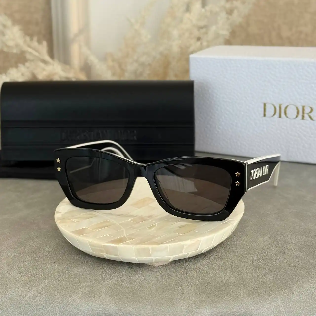 DIOR Dior DiorPacific S2U Black Rectangular Sunglasses