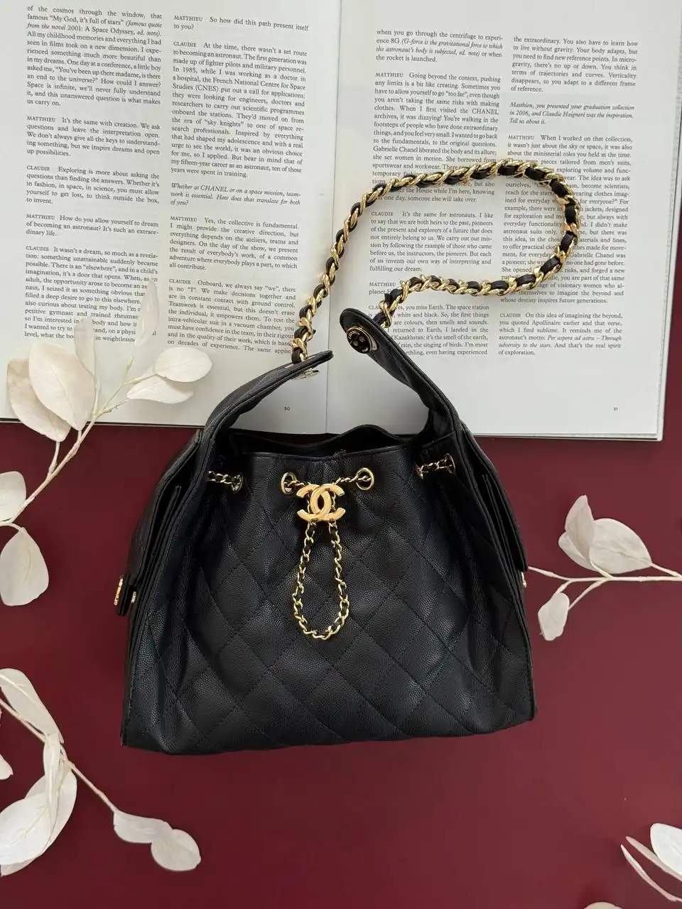 CHANEL Chanel 25 / C25 Small Caviar Black GHW