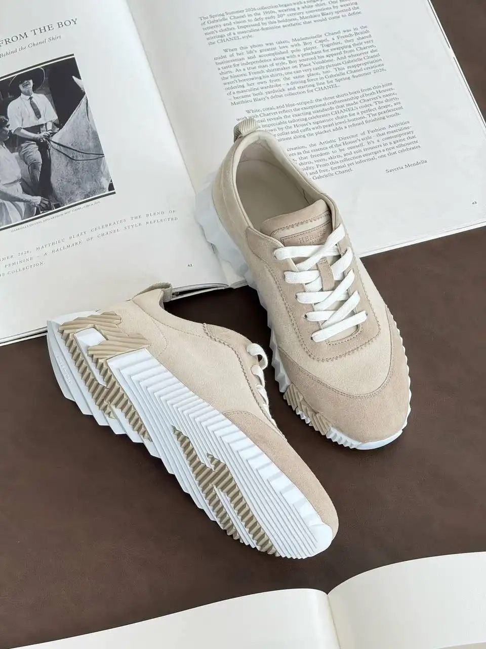 Hermes Hermes Bouncing Sneaker Beige Glaise / Beige Esquisse