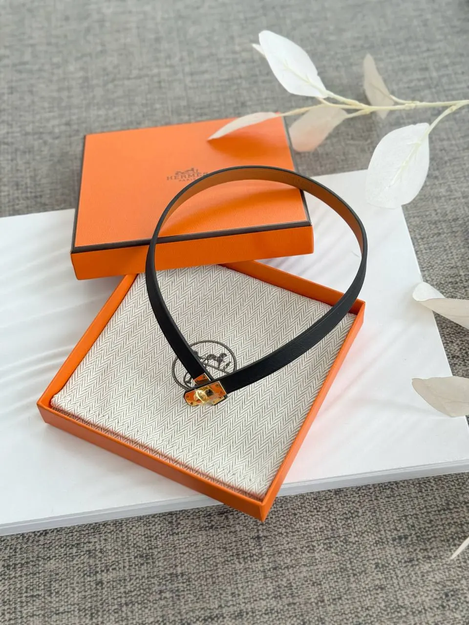 Hermes Hermes Mini Kelly Choker Black GHW
