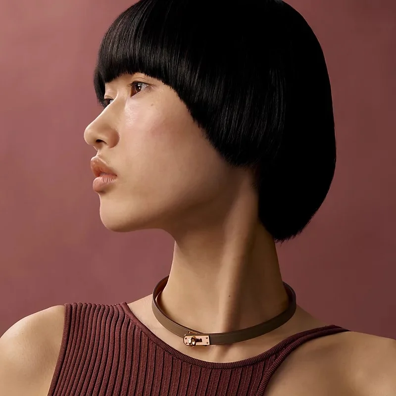 Hermes Mini Kelly Choker Etoupe RGHW - photo 4