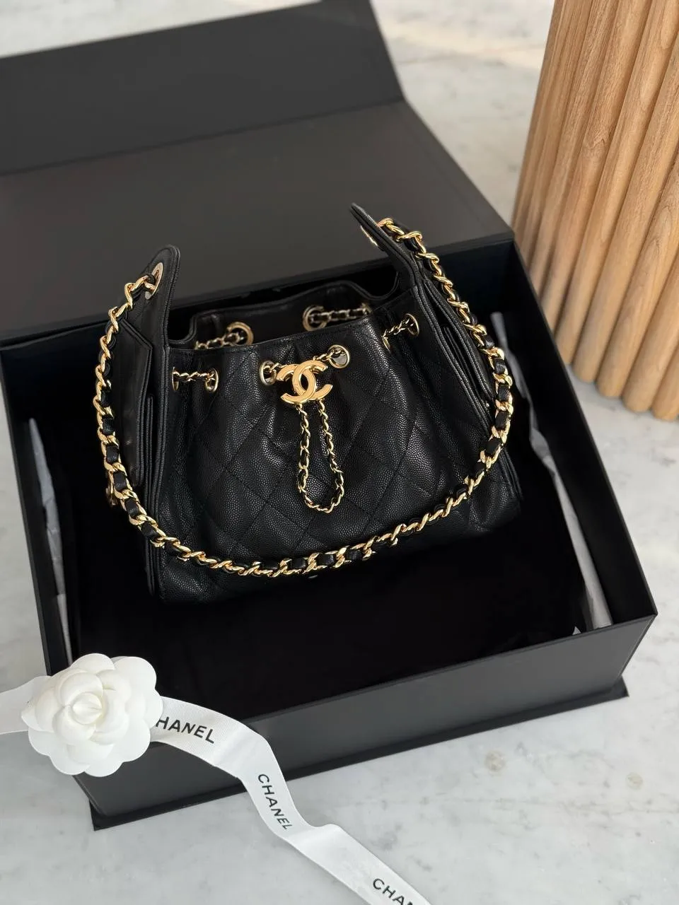 CHANEL Chanel 25 / C25 Mini Caviar Black GHW