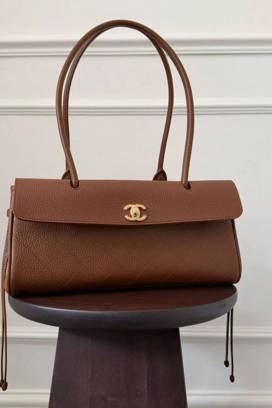 Chanel Baguette East West Tote Bag Small Caramel GHW - photo 9