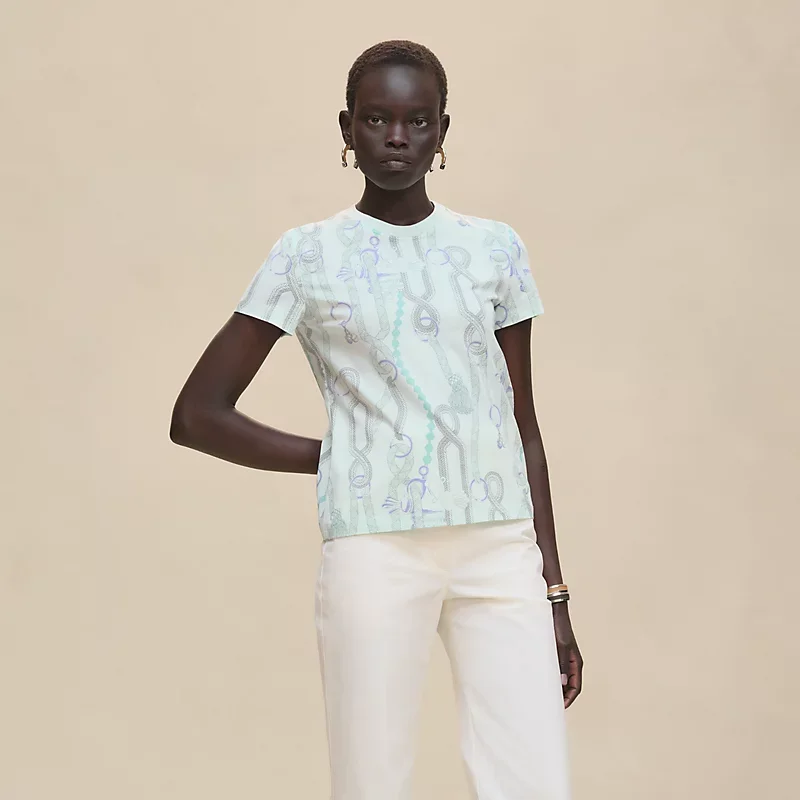 Hermes Hermes Palefroi Remix Straight Tshirt Vert Embrun