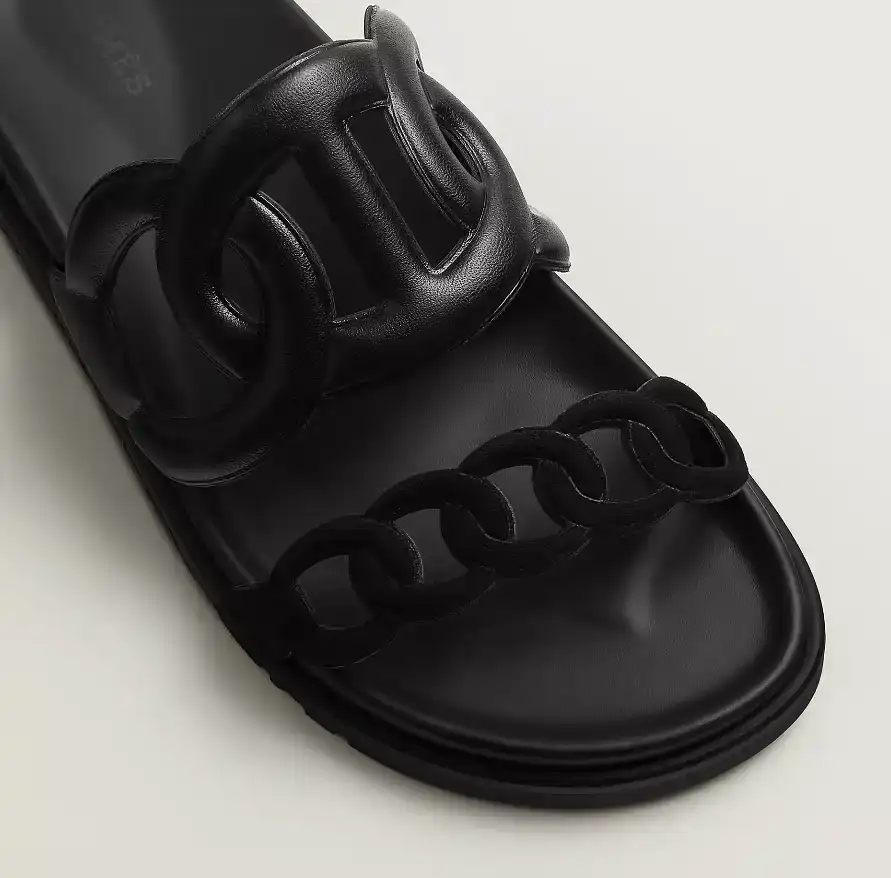 Hermes Extra Sandal Half Suede Black - photo 4