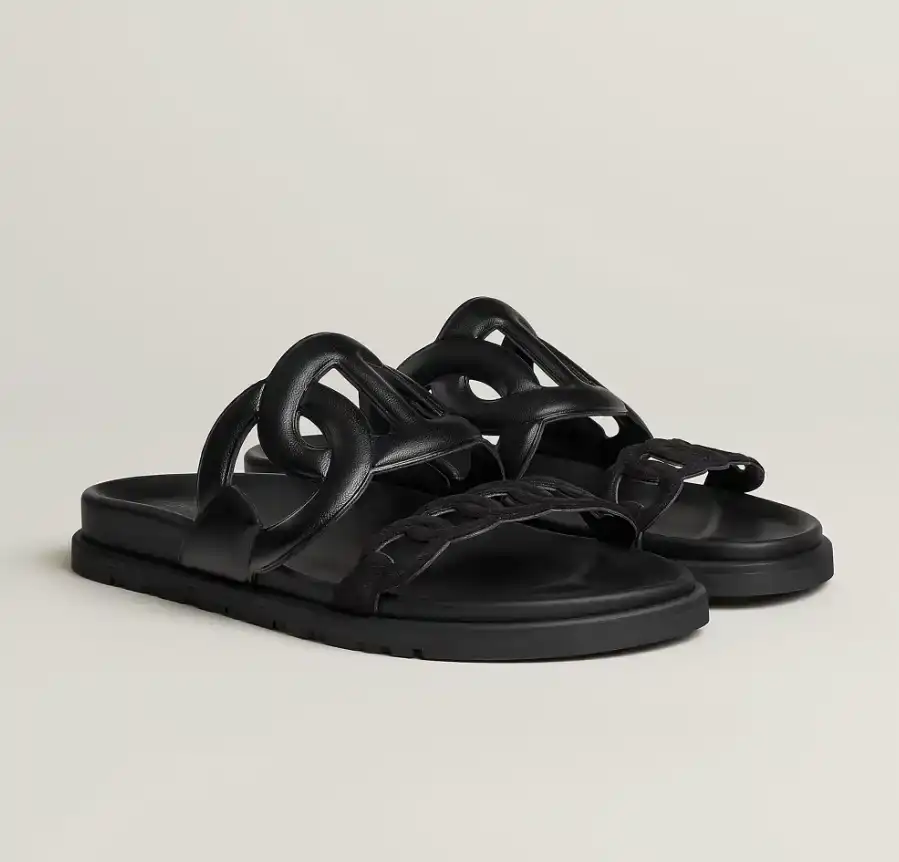 Hermes Extra Sandal Half Suede Black - photo 3