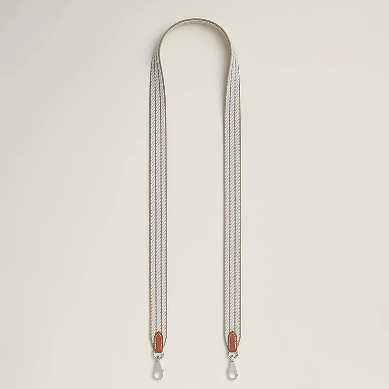 Hermes Sangle Cordage 25 mm Bag Strap Beige Marfa / Gris Pale / Gold - photo 4