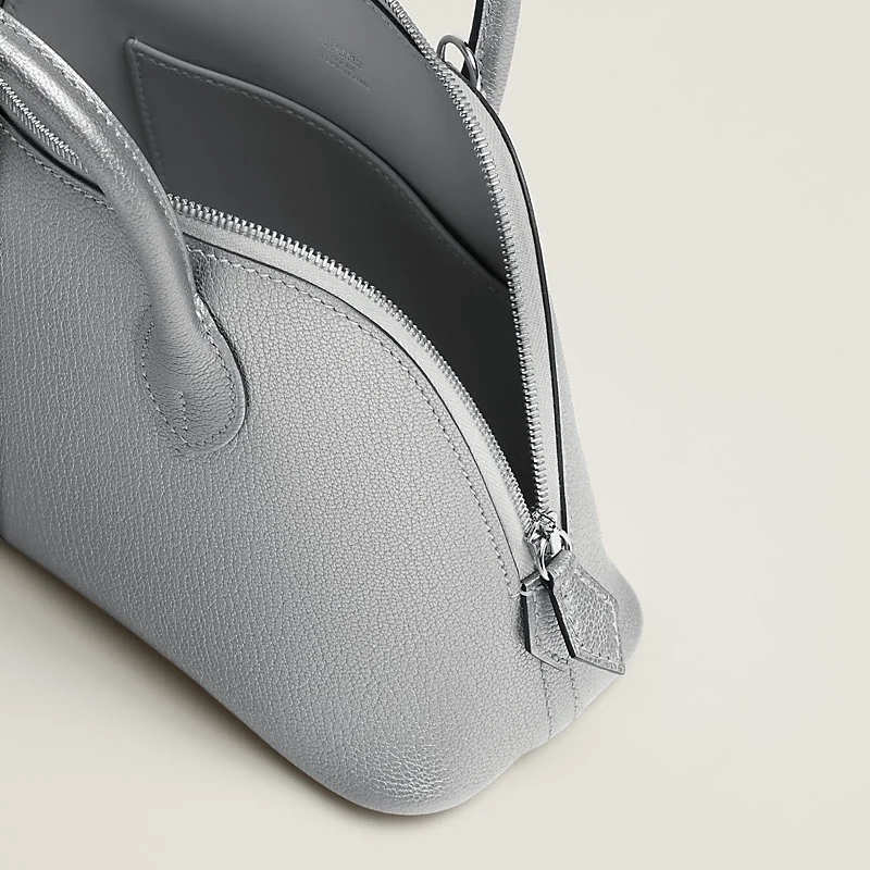 Hermes Mini Bolide Chamkilight Goatskin Argent PHW - photo 7