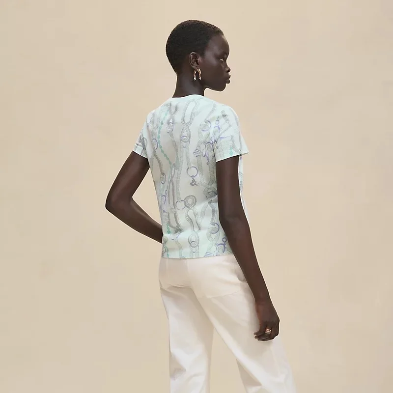 Hermes Palefroi Remix Straight Tshirt Vert Embrun - photo 3