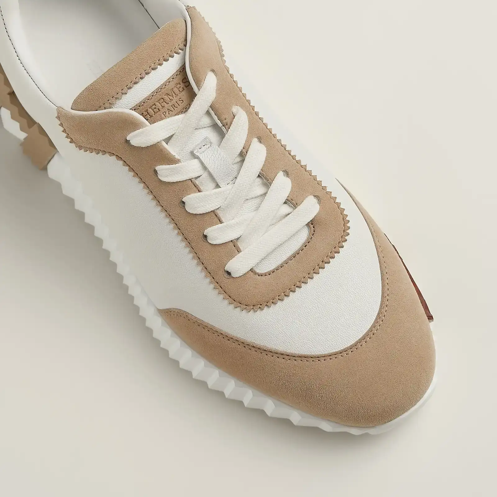Hermes Bouncing Sneaker Blanc / Beige Camel - photo 6
