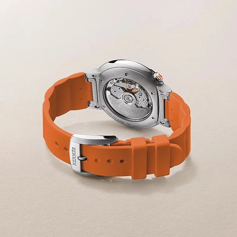 Hermes Cut Watch 36 mm Orange Strap - photo 6