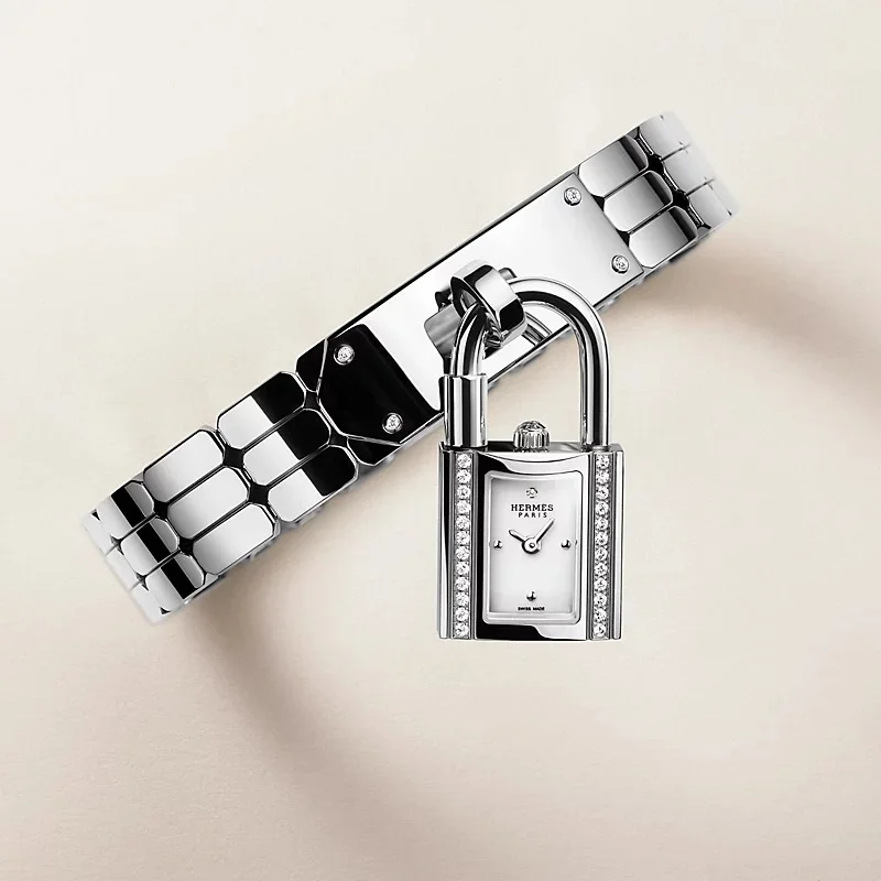 Hermes Kelly Watch Mini Model 16mm with Black Barenia Lanyard - photo 10