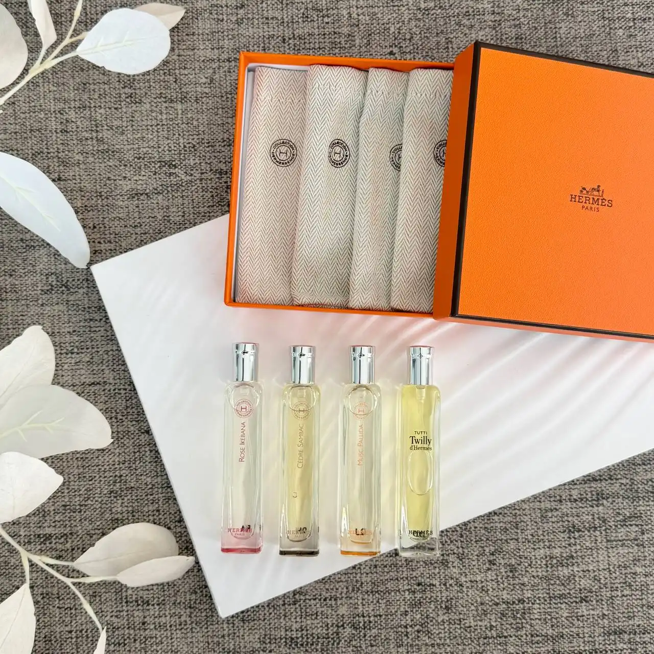 Hermes Travel Set Parfume 4 x 15 ml - Tutti Twilly, Musc Pallida, Cedre Sambac, Rose Ikebana