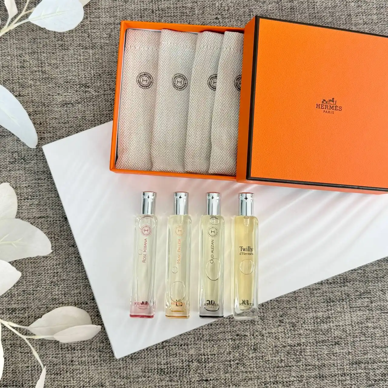 Hermes Travel Set Parfume 4 x 15 ml - Twilly, Oud Alezan, Musc Pallida, Rose Ikebana