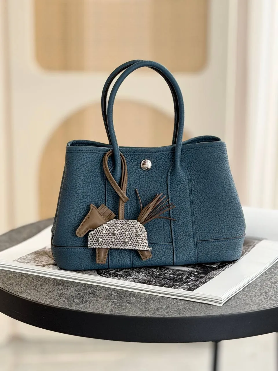 Hermes Hermes Rodeo Robeo Rock PM Etoupe / Ombre PHW