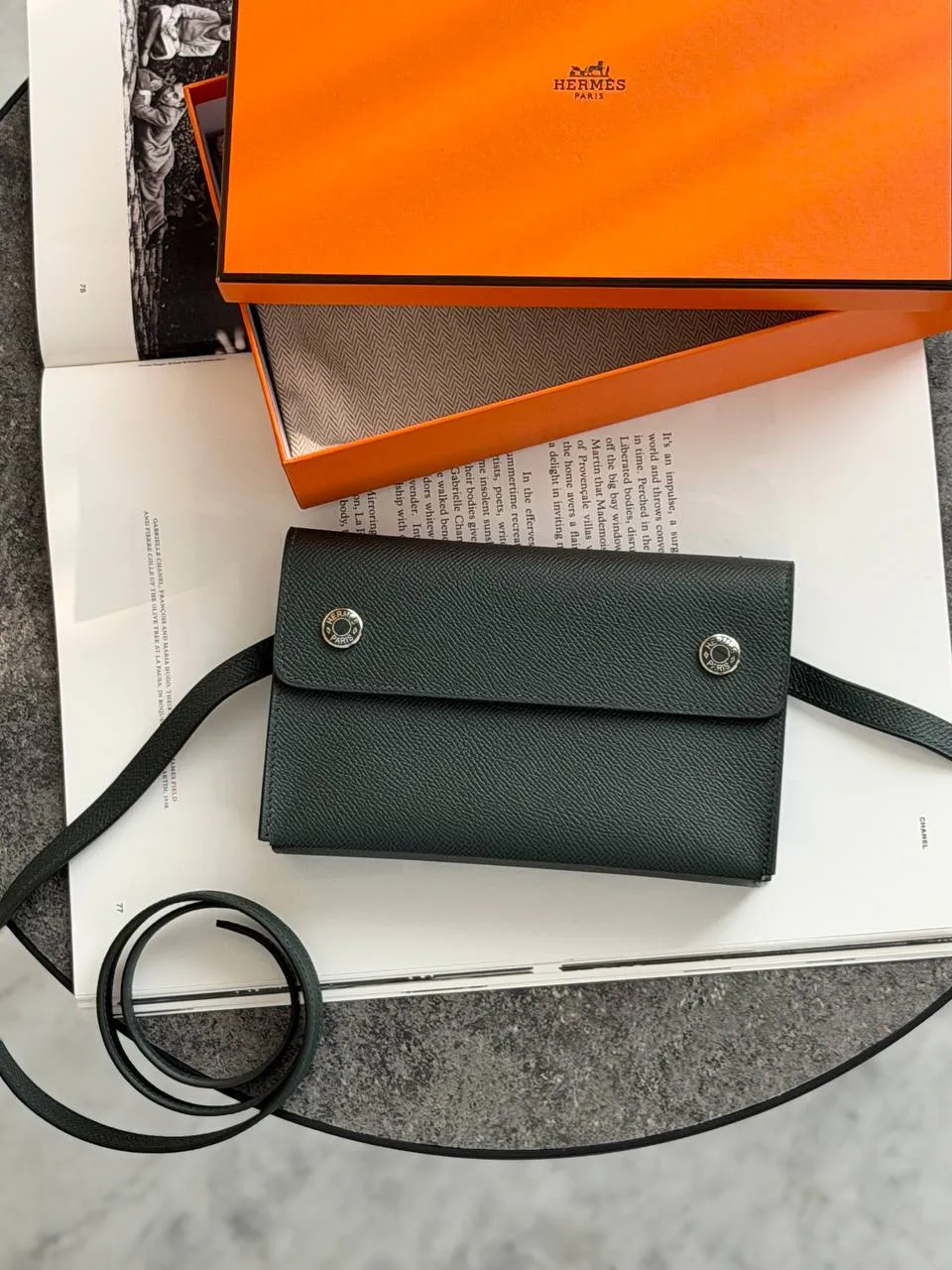 Hermes Hermes Hermesnap To Go Wallet Epsom Vert Mangrove