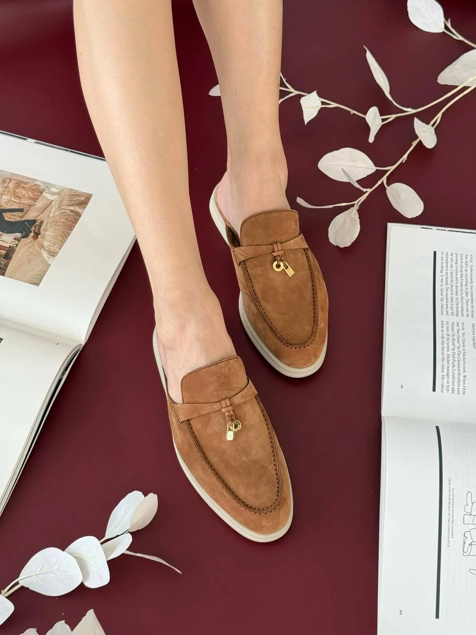 Loro Piana Babouche Walk Mules Colour Vicuna GHW - photo 2