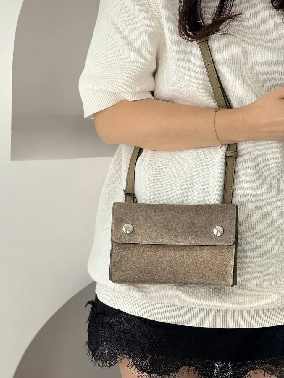 Hermes Hermes Hermesnap To Go Wallet Grizzly / Swift Gris Caillou PHW