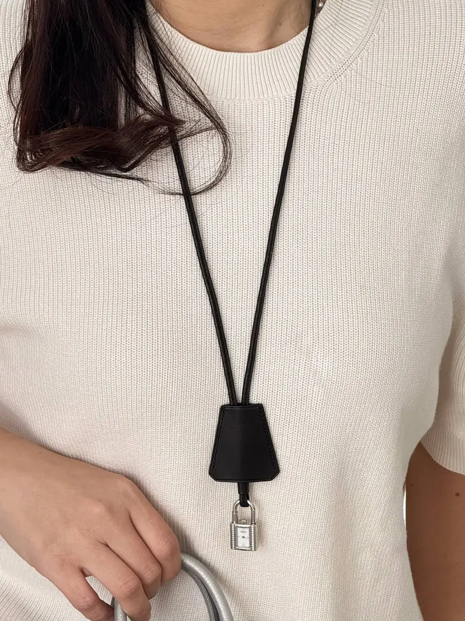 Hermes Kelly Watch Mini Model 16mm with Black Barenia Lanyard - photo 6