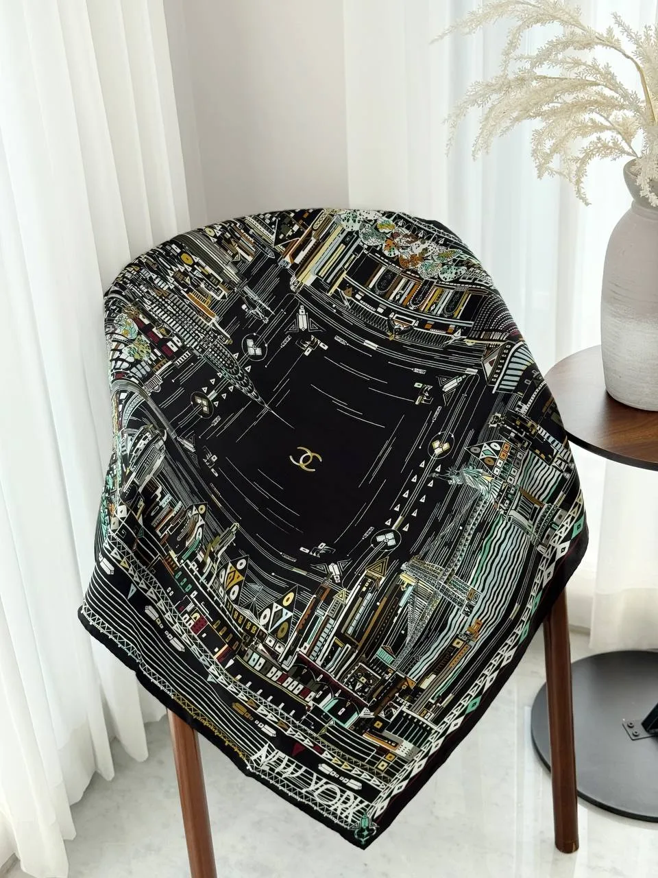 CHANEL Silk Scarf New York | Snowceline Luxuries