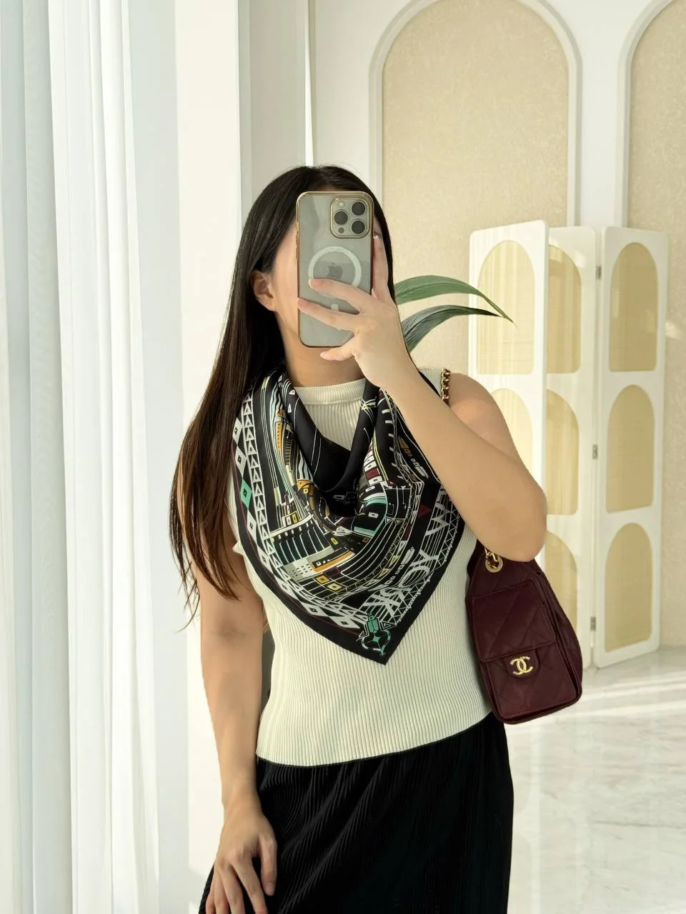 CHANEL Silk Scarf New York | Snowceline Luxuries