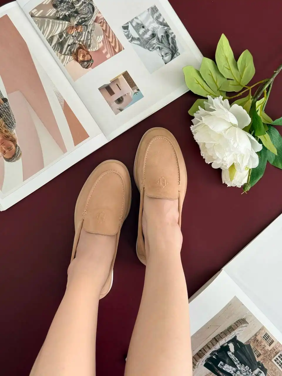 Hermes Hermes Low Loafer Beige Perlino
