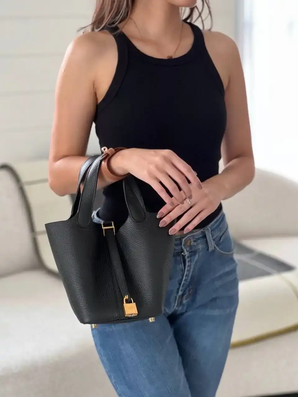 Hermes Picotin 18 / Pico18 Black GHW - photo 2