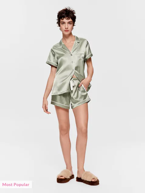 Peter Alexander Sage Chic Satin Shortie Pj Set - photo 7