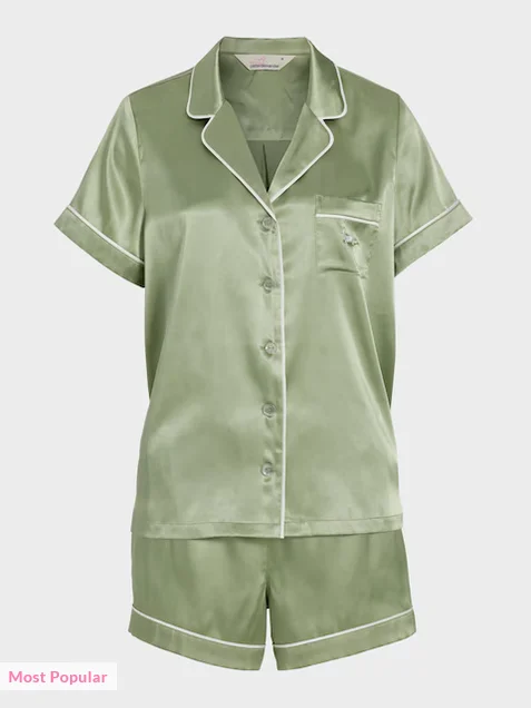 Peter Alexander Sage Chic Satin Shortie Pj Set - photo 8