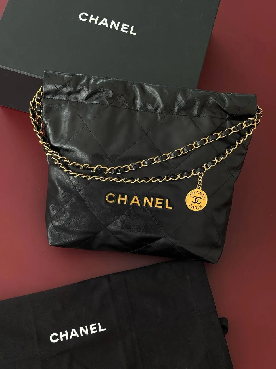 CHANEL Preloved Chanel 22 / C22 Black GHW