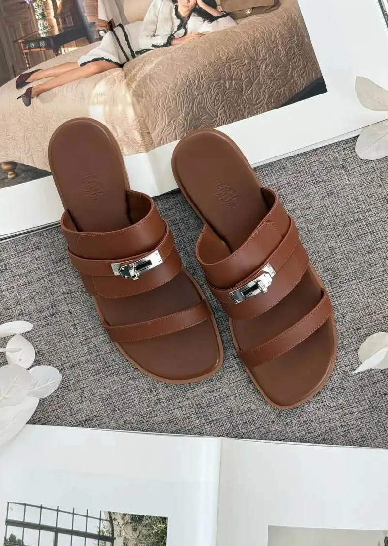 Hermes Hermes Nina Sandal Suede Gold