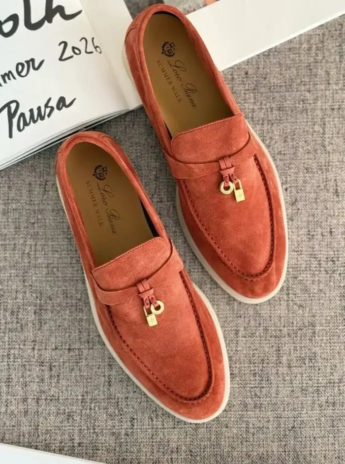 Loro Piana Summer Walk Charm Loafer Spiced Pumpkin - photo 1