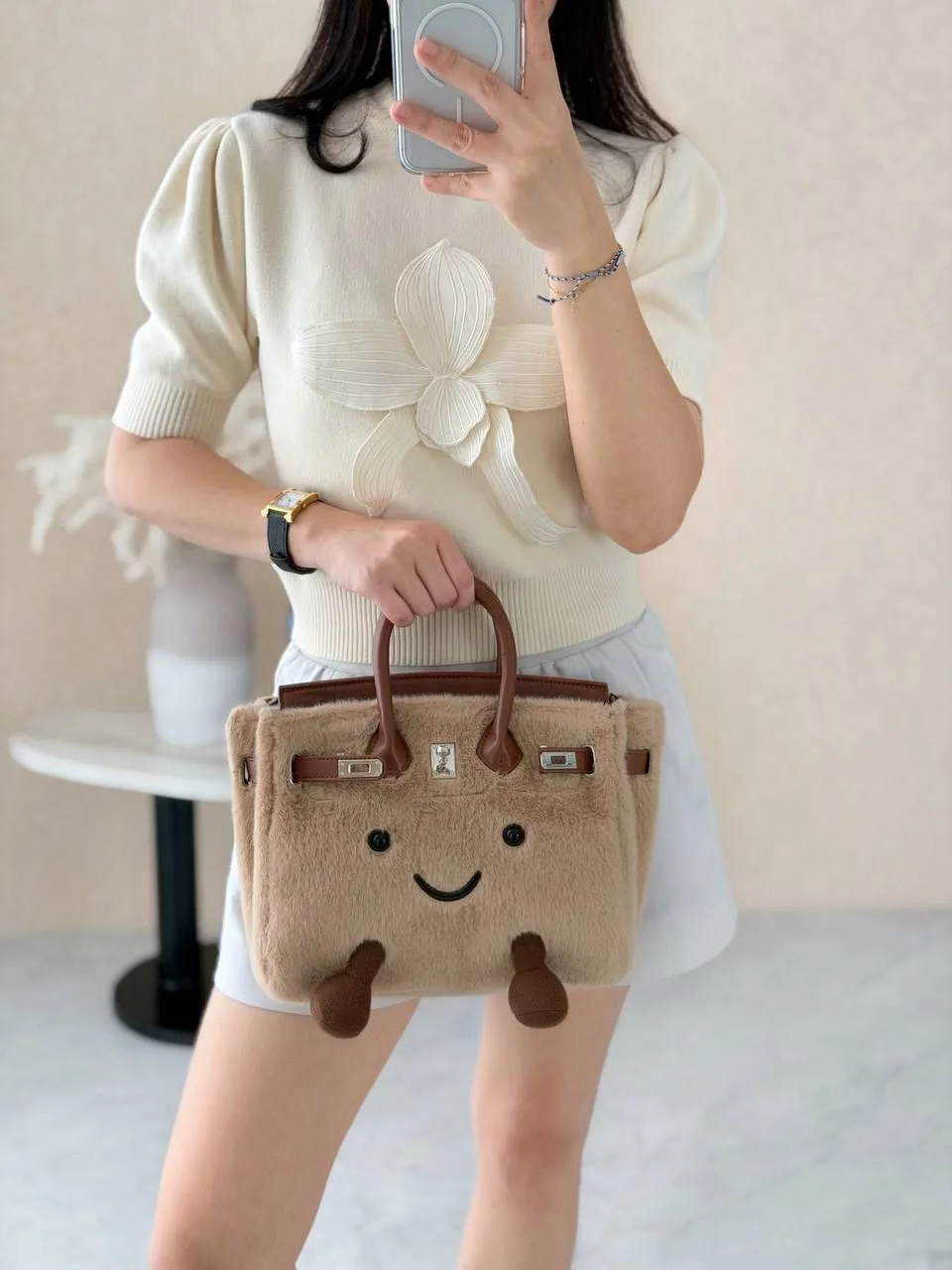 Jellycat Birkin Medium Milk Tea Chestnut - photo 3