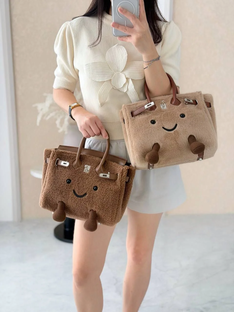 Jellycat Birkin Medium Milk Tea Chestnut - photo 4